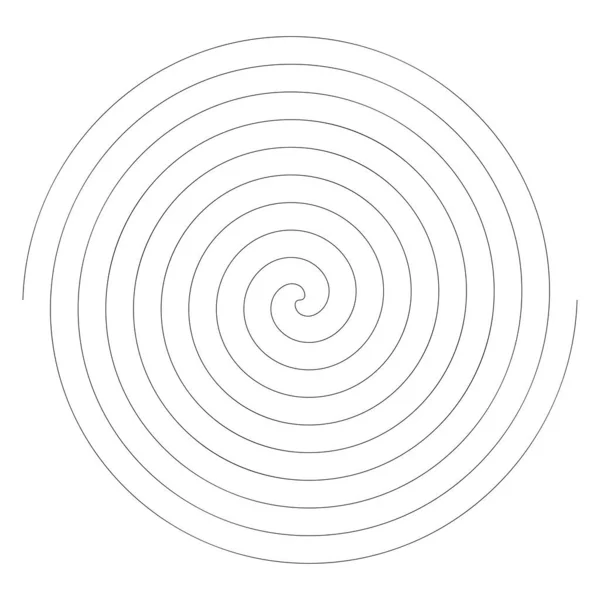 Spiral Swirl Twirl Shape Element Vector Illustration — Stock vektor