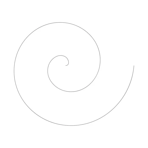 Spiral Swirl Twirl Shape Element Vector Illustration — Vector de stock