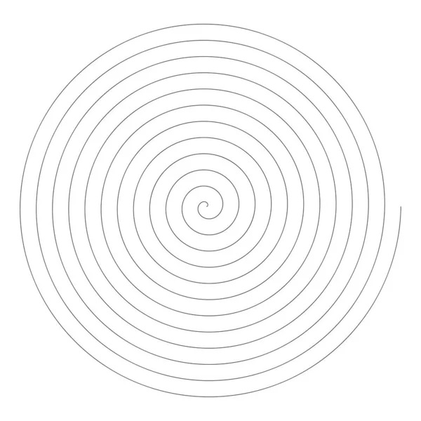 Spiral Swirl Twirl Shape Element Vector Illustration — Stock Vector