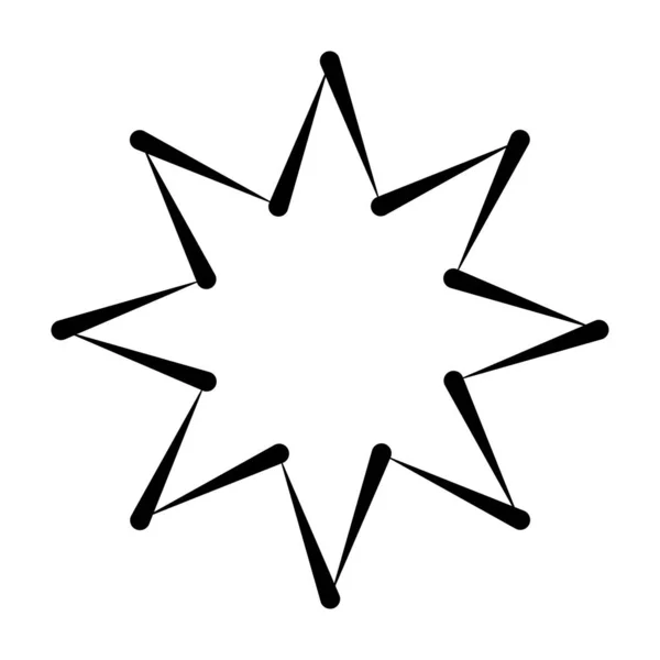 Star Starlet Shape Icon Award Prize Concept — Archivo Imágenes Vectoriales