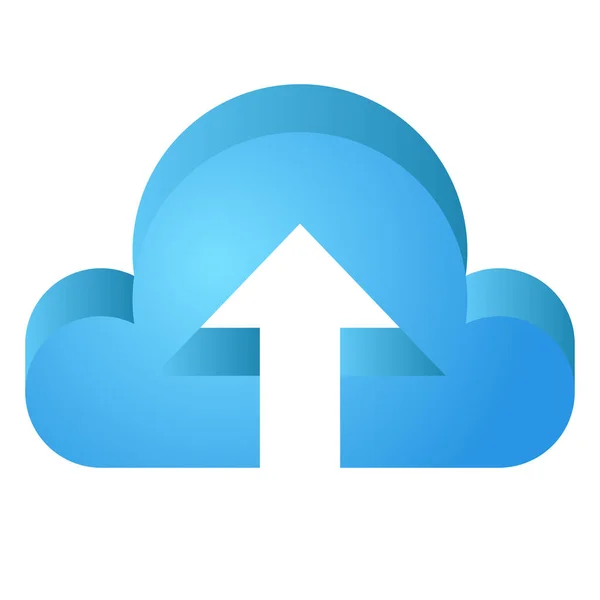 Hochladen Herunterladen Cloud Symbol Symbol — Stockvektor