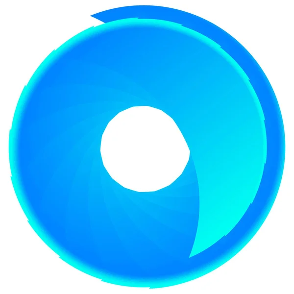 Segmented Spiral Swirl Shiny Glossy Circle Circular Shape Element Vector — ストックベクタ