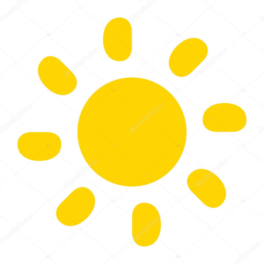 Sun, summer clip-art icon, symbol