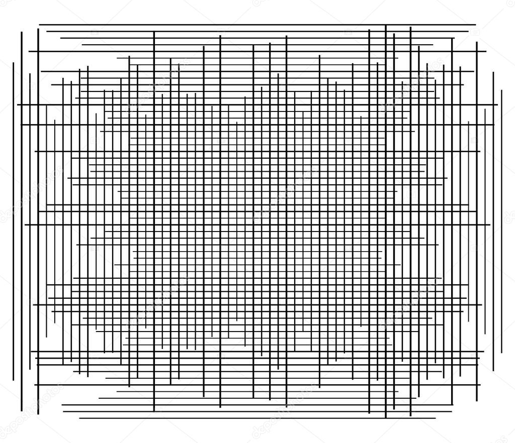 Random grid, mesh pattern element vector illustration