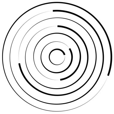 Spiral, girdap, kıvrık şekil tasarım elementi