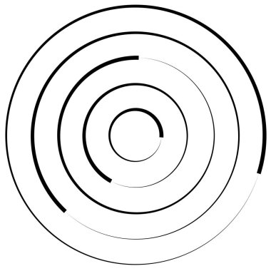 Spiral, girdap, kıvrık şekil tasarım elementi