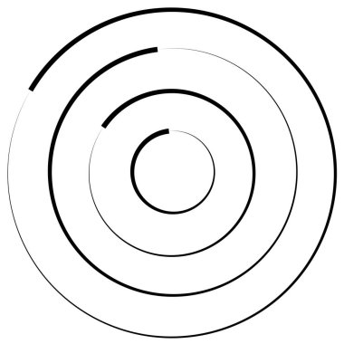 Spiral, girdap, kıvrık şekil tasarım elementi