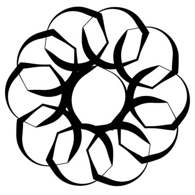 Soyut geometrik, dairesel şekil ögesi