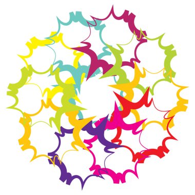 Soyut geometrik, dairesel şekil ögesi