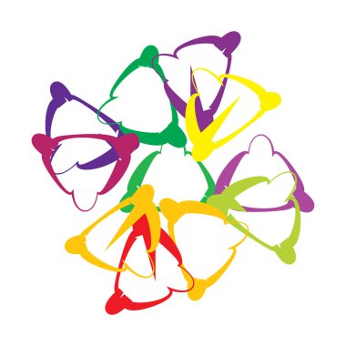 Soyut geometrik, dairesel şekil ögesi