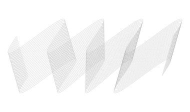 Dalgalı, dalgalı çizgiler soyut tasarım ögesi