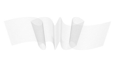 Dalgalı, dalgalı çizgiler soyut tasarım ögesi