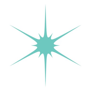 Radikal, yayılan yıldız şekli elementi