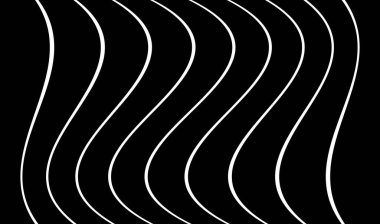 Dalgalı, dalgalı çizgiler. Dalga etkisi çizgileri hisse senedi vektör çizimi