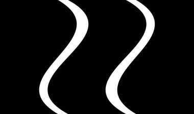 Dalgalı, dalgalı çizgiler. Dalga etkisi çizgileri hisse senedi vektör çizimi