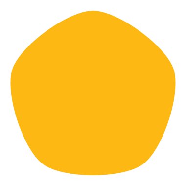 Basit yuvarlak organik şekil tasarımı ögesi