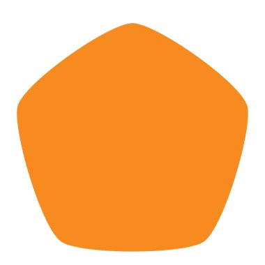 Basit yuvarlak organik şekil tasarımı ögesi