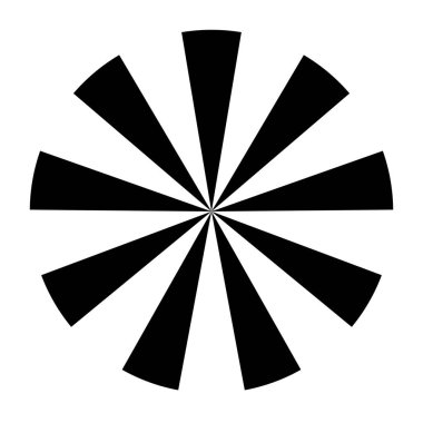 Radyal ışınlar, ışınlar. Satır şekil ögesi birleştiriliyor