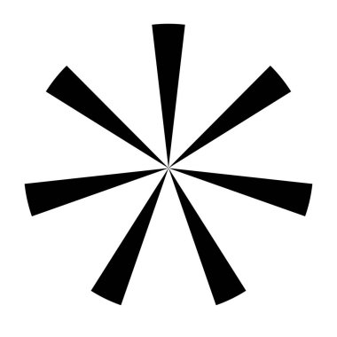 Radyal ışınlar, ışınlar. Satır şekil ögesi birleştiriliyor