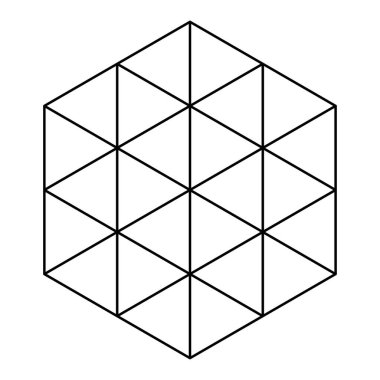 Üçgen ızgara, ağ desen ögesi