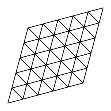 Üçgen ızgara, ağ desen ögesi