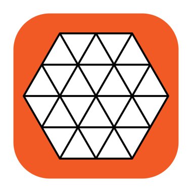 Üçgen ızgara, ağ desen ögesi