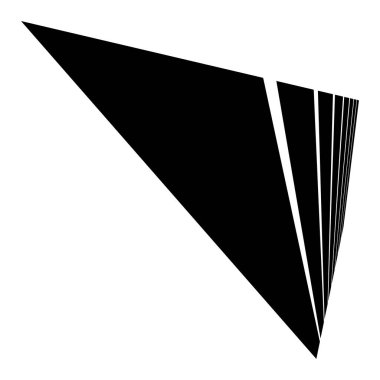 Cesur, kalın üç boyutlu çizgiler, perspektifte çizgiler. Soyut geometrik vektör ögesi