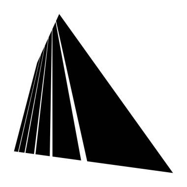 Cesur, kalın üç boyutlu çizgiler, perspektifte çizgiler. Soyut geometrik vektör ögesi