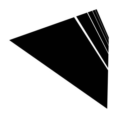 Cesur, kalın üç boyutlu çizgiler, perspektifte çizgiler. Soyut geometrik vektör ögesi