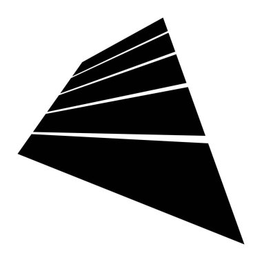 Cesur, kalın üç boyutlu çizgiler, perspektifte çizgiler. Soyut geometrik vektör ögesi