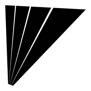 Cesur, kalın üç boyutlu çizgiler, perspektifte çizgiler. Soyut geometrik vektör ögesi