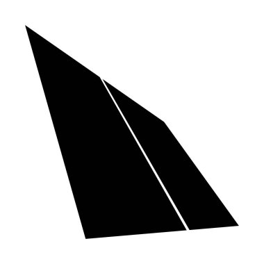 Cesur, kalın üç boyutlu çizgiler, perspektifte çizgiler. Soyut geometrik vektör ögesi