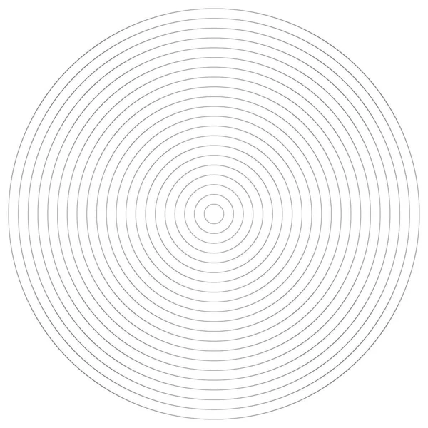 Concentric Circles Rings Spiral Swirl Twirl Shape Design Element — Vector de stock