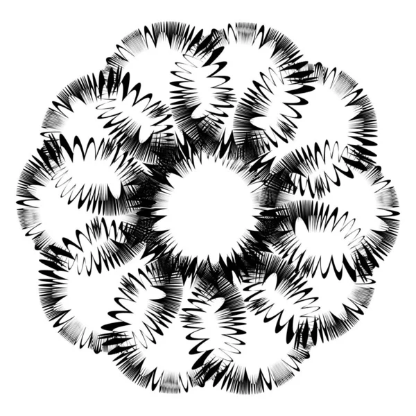Abstraktní Geometrický Kruhový Prvek Tvaru — Stockový vektor