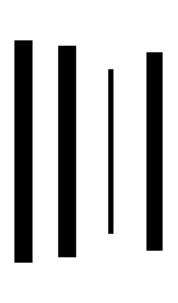 Zufällige Größe Verstreute Linien Streifen Vertikale Rechteckstreifen Streifen — Stockvektor