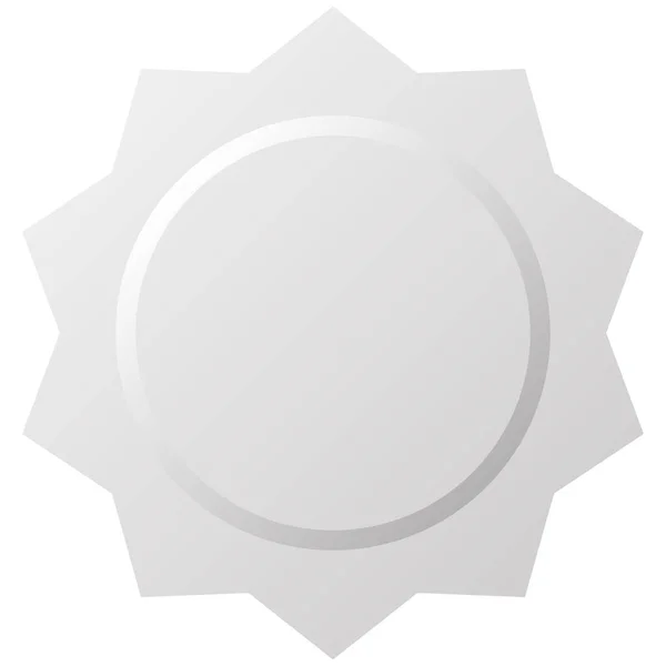 Goud Zilver Brons Edelmetaal Award Seal Button Badge Banner Vorm — Stockvector
