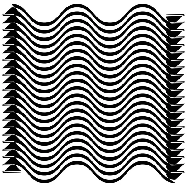 Wavy Waving Zig Zag Criss Cross Lines Stripes Grid Mesh — Image vectorielle