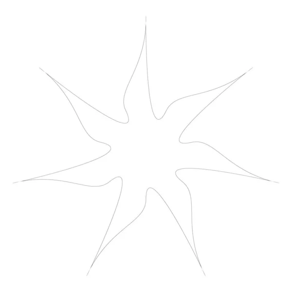 Radial Radiating Star Shape Element — ストックベクタ