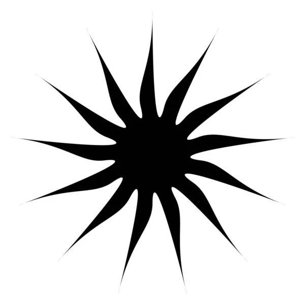 Radial Radiating Star Shape Element — Vector de stock