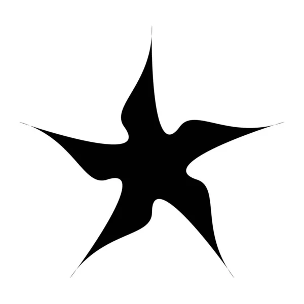 Sugárzó Sugárzó Csillag Alakú Elem — Stock Vector