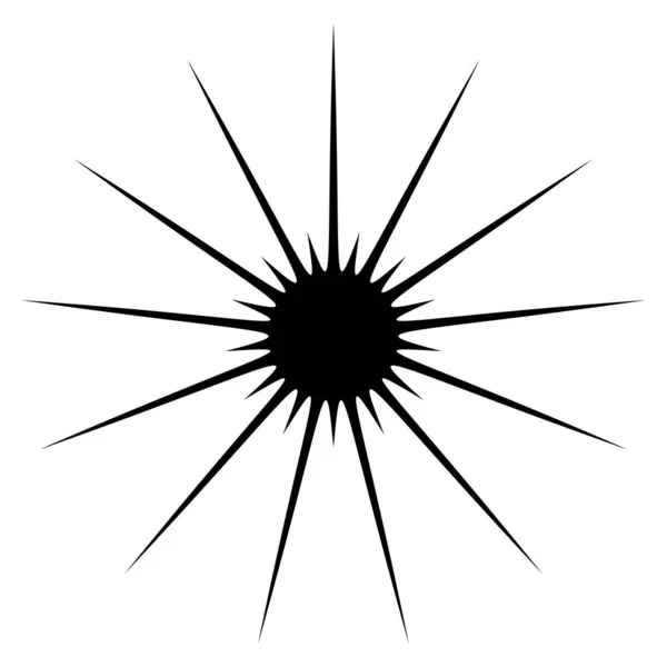 Radiales Strahlendes Sternförmiges Element — Stockvektor