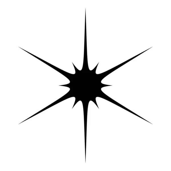 Elemento Radial Forma Estrella Radiante — Vector de stock