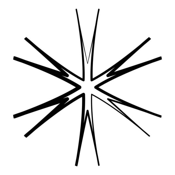 Radial Radiating Star Shape Element — Archivo Imágenes Vectoriales