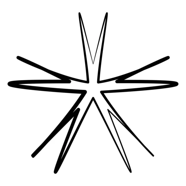 Radiales Strahlendes Sternförmiges Element — Stockvektor