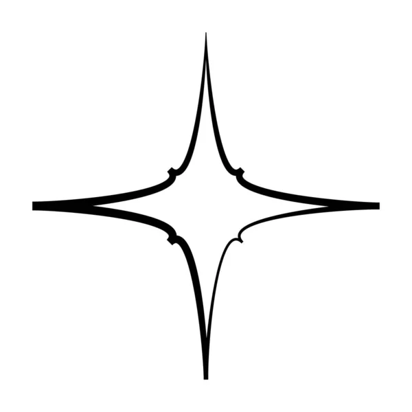 Radial Säteilevä Tähti Muoto Elementti — vektorikuva