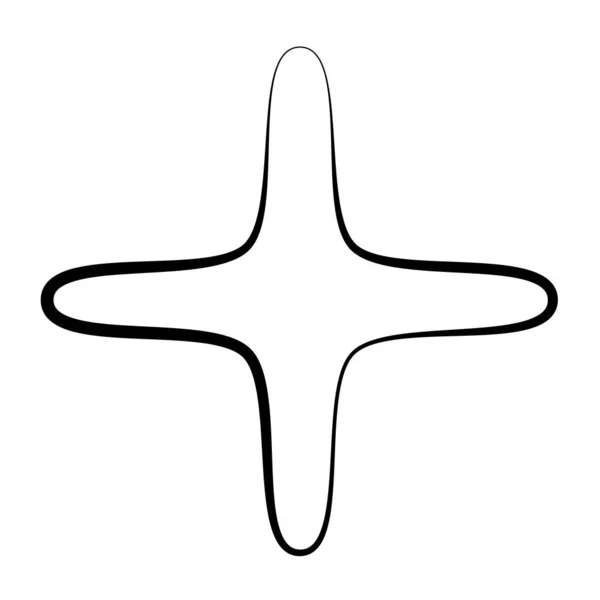 Élément Radial Forme Étoile Rayonnante — Image vectorielle