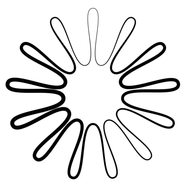 Radiales Strahlendes Sternförmiges Element — Stockvektor