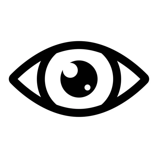 Eye Silhouette Contour Line Icon Symbol Vision Eyesight Observe Optometry — Image vectorielle