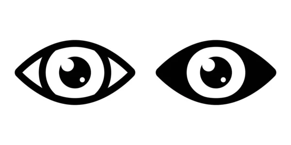 Oční Silueta Ikona Obrysu Symbol Zrak Zrak Pozorování Optometrie Pojmy — Stockový vektor