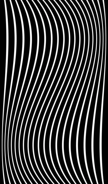 Wellenförmige Winkende Linien Welleneffekt Streifen Aktienvektor Illustration — Stockvektor